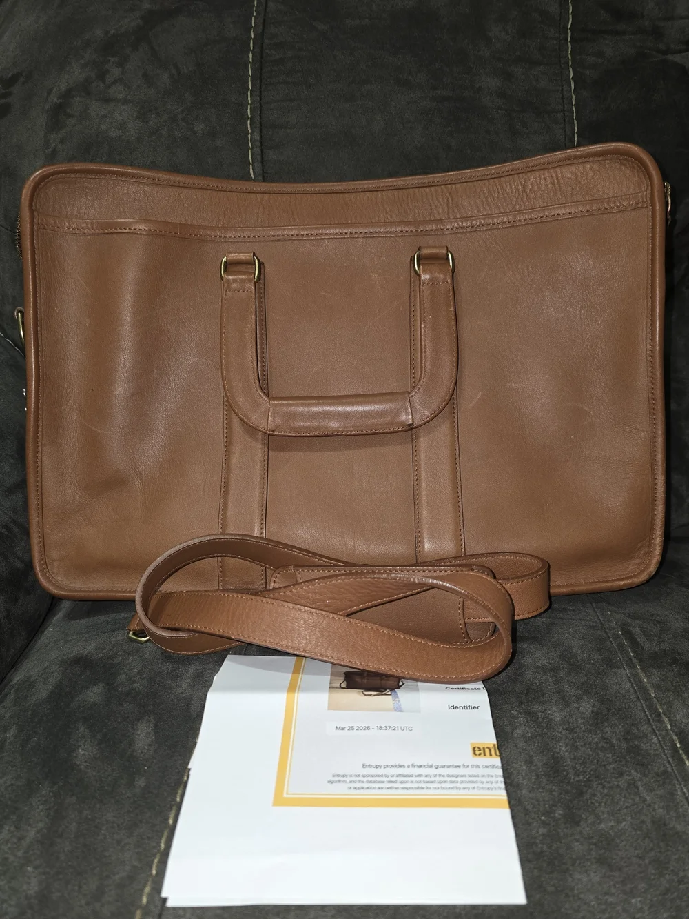 NWOT Old Coach 5296 Brown Leatger Shoulder Bag